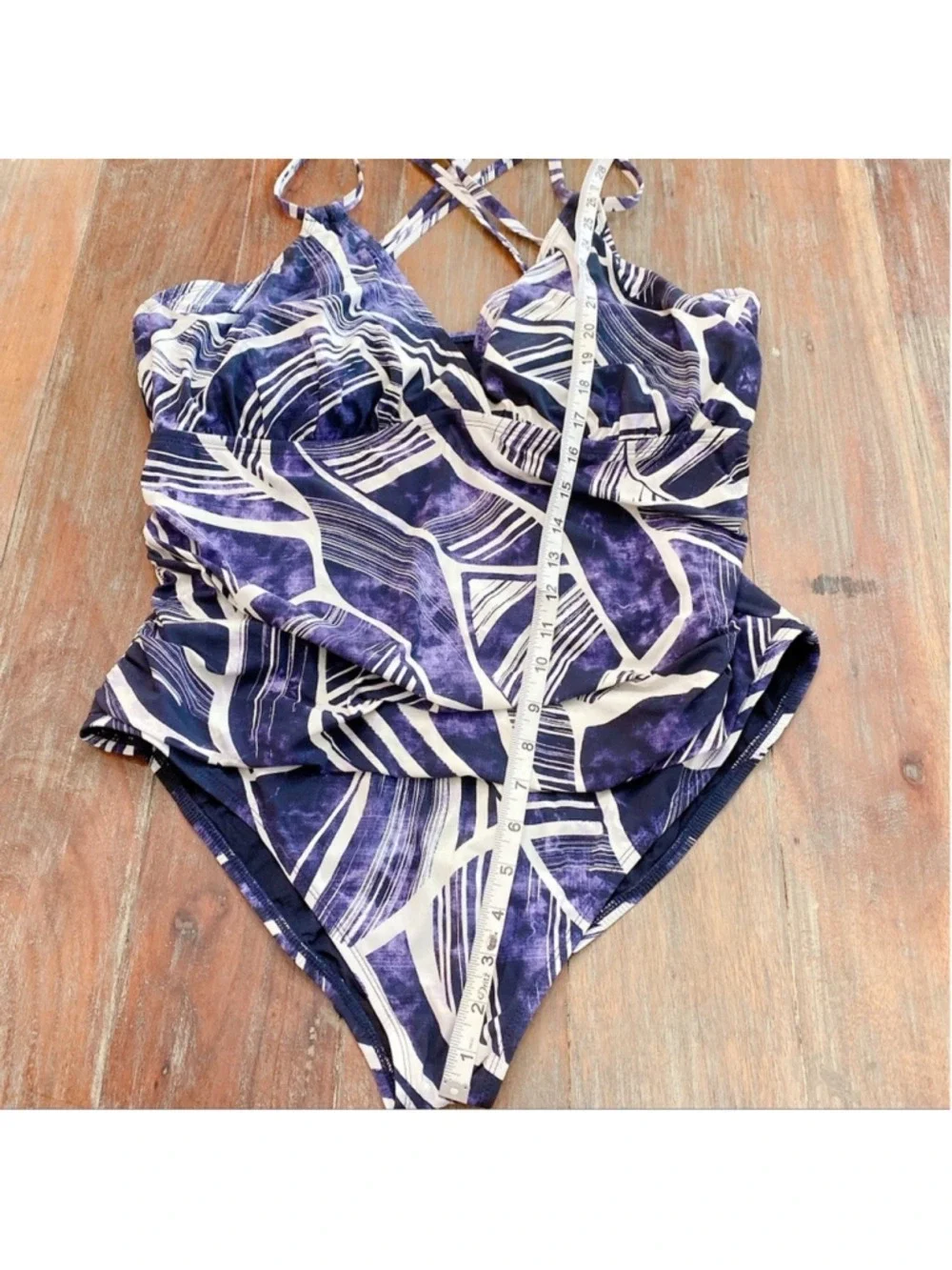 La Blanca Bali Hai Navy White One Piece Swimsuit 22W